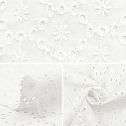 [5부터 시작하는 수량] 천・원단 "흰색 램 레이스 -23에 레이스 전체에면"