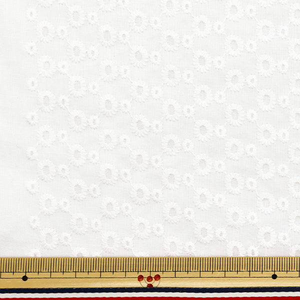 [5부터 시작하는 수량] 천・원단 "흰색 램 레이스 -24로 레이스 전체에면"