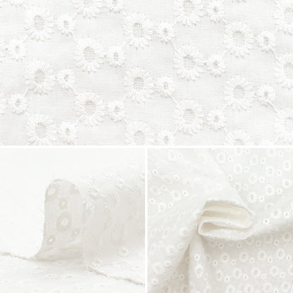 [5부터 시작하는 수량] 천・원단 "흰색 램 레이스 -24로 레이스 전체에면"