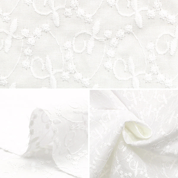 【数量5起】 織物 全棉蕾丝白色RAM-LACE-25"