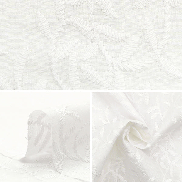 [数量从5开始] 织物 “棉花遍布蕾丝脱白色ram-lace-26"