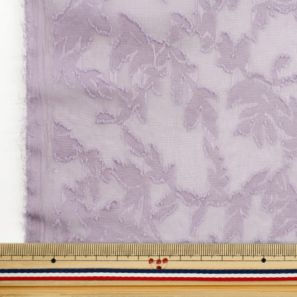 [Cantidad a partir de 5] Tela "cortarJacquard Purple botánico CJAC-BOT-PU"