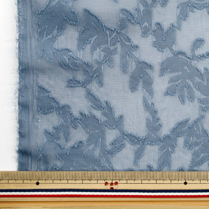 【数量5から】 生地 『カットジャガード ボタニカル ブルー CJAC-BOT-BL』