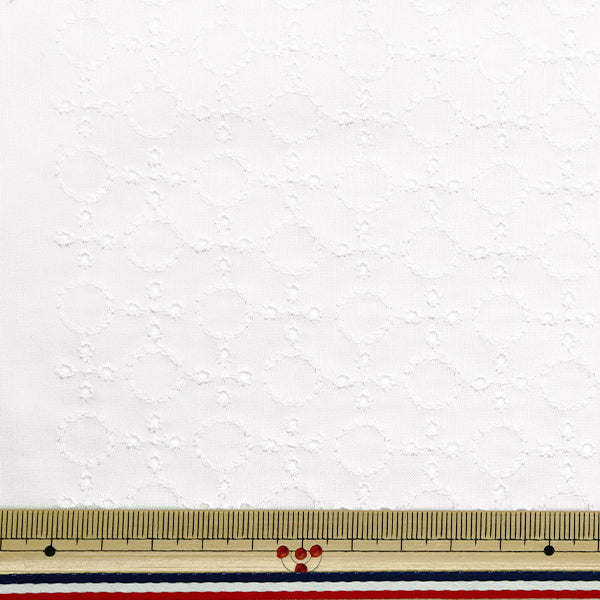 [Cantidad a partir de 5] Tela "Lace de algodón doméstico, blanco 2041025-1"