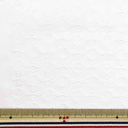 [Cantidad a partir de 5] Tela "Lace de algodón doméstico, blanco 2041025-1"