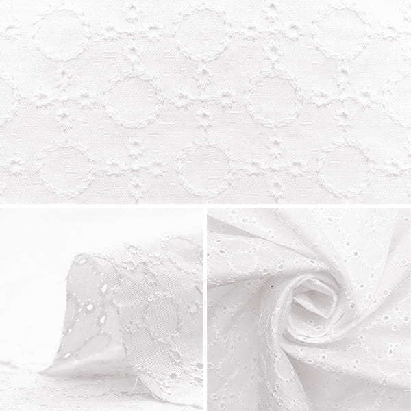 [Cantidad a partir de 5] Tela "Lace de algodón doméstico, blanco 2041025-1"