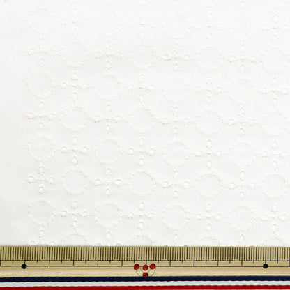 [Cantidad a partir de 5] Tela "Lace de algodón doméstico fuera de blanco 2041025-2"