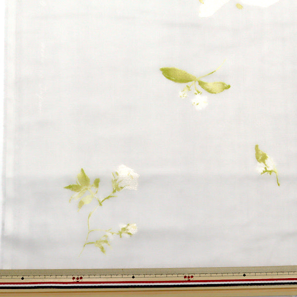 【数量5起】 織物 『雙層紗布（双纱布）New morningI（新早安I）白色egx -1100 - 1b" KOKKA