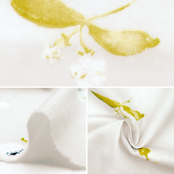 【数量5起】 織物 『雙層紗布（双纱布）New morningI（新早安I）白色egx -1100 - 1b" KOKKA