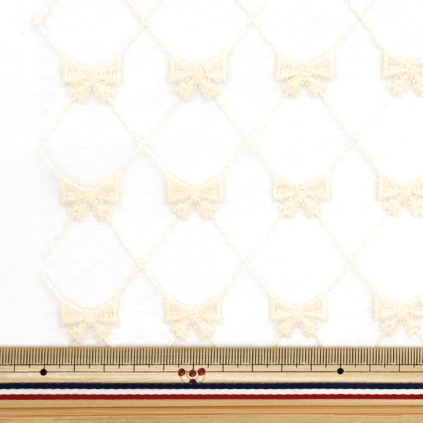 織物 《花边》絲帶 潮流面料 剪布 约127cm×50cm off white TF-71C-OW" KIYOHARA