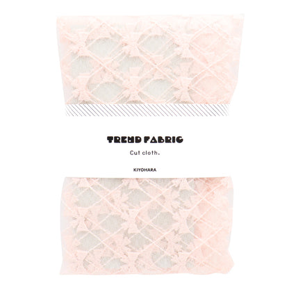 織物 《花边》絲帶 潮流面料 剪布 约127cm×50cm粉红色TF-71C-P" KIYOHARA