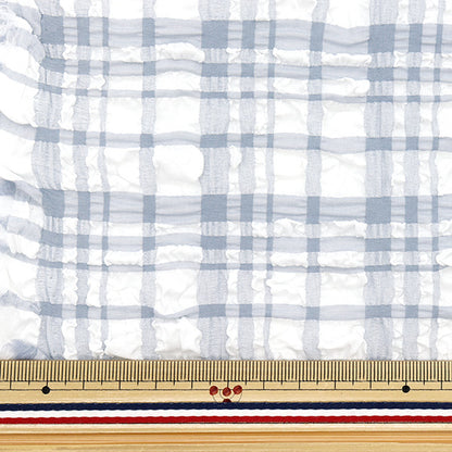 織物 “趨勢織物浮雕星棕褐色檢查 剪布 大約110厘米x 50cm淺藍色TF-75C-LBL" KIYOHARA