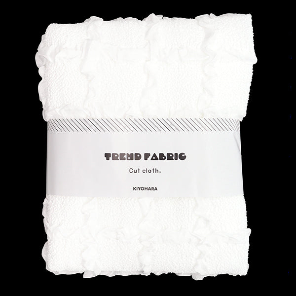 生地 『エンボス格子 トレンドファブリック カットクロス 約115cm×50cm ホワイト TF-76C-W』 KIYOHARA 清原