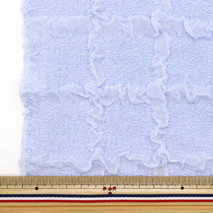 生地 『エンボス格子 トレンドファブリック カットクロス 約115cm×50cm ライトブルー TF-76C-LBL』 KIYOHARA 清原