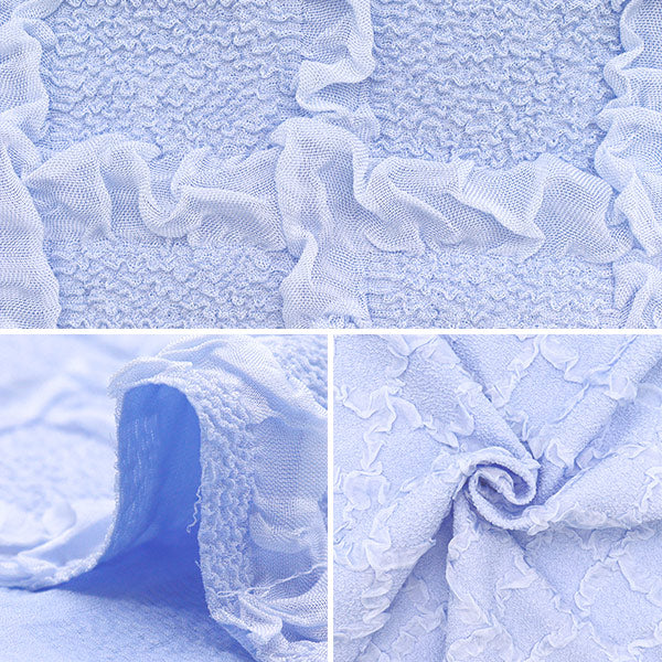 生地 『エンボス格子 トレンドファブリック カットクロス 約115cm×50cm ライトブルー TF-76C-LBL』 KIYOHARA 清原