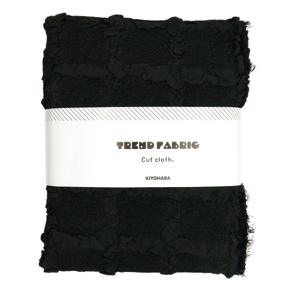 生地 『エンボス格子 トレンドファブリック カットクロス 約115cm×50cm ブラック TF-76C-BK』 KIYOHARA 清原