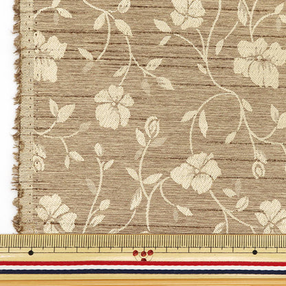 [Cantidad a partir de 5] Tela 『ShantungJacquard Brown 203112-2"