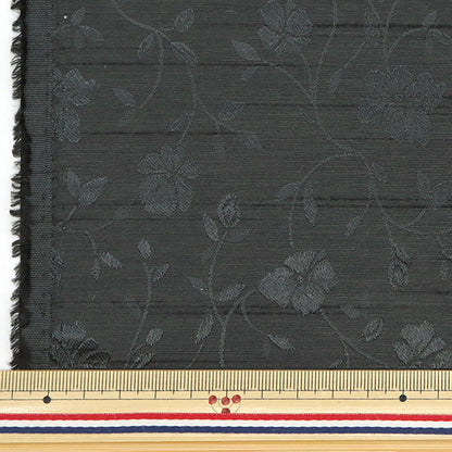 [Cantidad a partir de 5] Tela 『ShantungJacquard Negro 203112-8"