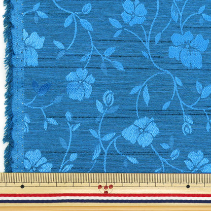 [Quantité à partir de 5] Tissu 『ShantungJacquard Bleu 203112-17"