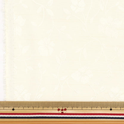 [Quantité à partir de 5] Tissu 『ShantungJacquard Blanc 203112-18"