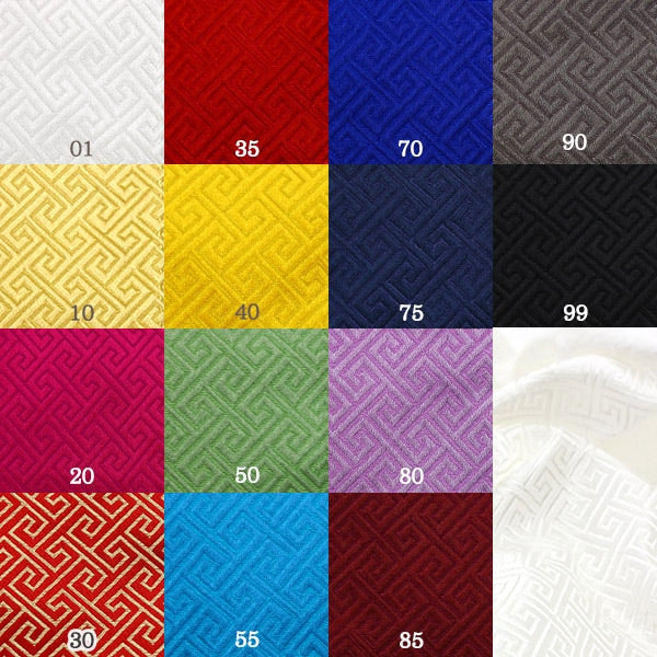 [De la quantité 5] Tissu "Costume Cheongsis Crest Pattern CDC8700-K 01: blanc x blancfil』【YuzawayaProduit limité]