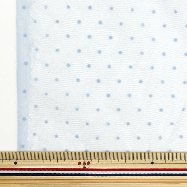 [From quantity 5] Fabric "Milky Wake Turu Frocky Dot Saxophone FT2409TC-15"