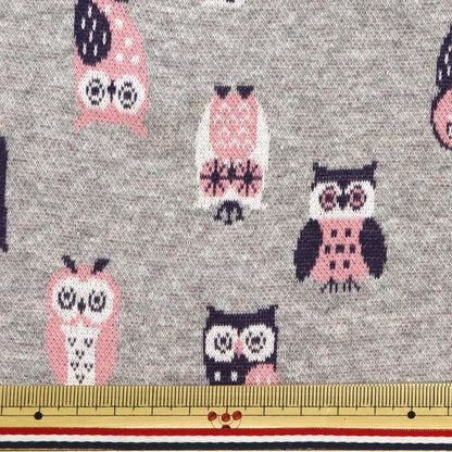 [Quantité à partir de 5] Tissu "tricoterJacquard Hibou gris yga-71040-2a" KOKKA