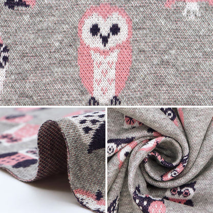 [Quantité à partir de 5] Tissu "tricoterJacquard Hibou gris yga-71040-2a" KOKKA