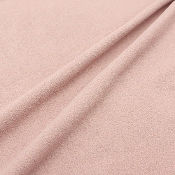 Stoff „Anti-Pilling doppelseitig gebürstetes Fleece ca. 145 x 100 cm Milchrosa C-KA24-1-MPK"