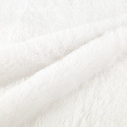 Tissu "Boa lapin moelleuxTissu Tissu coupé Environ. 70 × 100 cm Blanc H-7549-A"