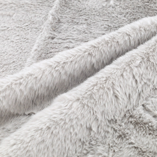 Stoff "Flauschige KaninchenboaStoff Stoffstück Ca. 70×100cm Hellgrau H-7549-C''
