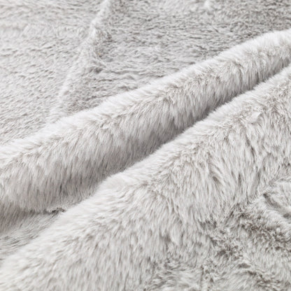 Stoff "Flauschige KaninchenboaStoff Stoffstück Ca. 70×100cm Hellgrau H-7549-C''