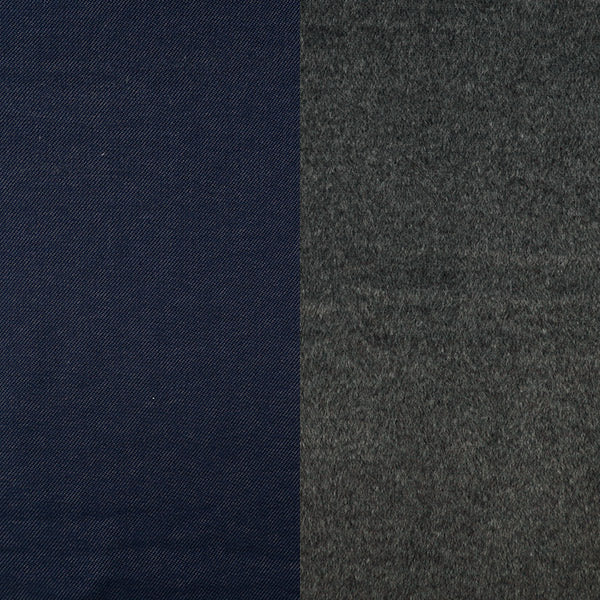 Tissu "tricot hirsute au dos Tissu coupé Environ 160 cm de largeur x 100 cm Marine C-9544-A »