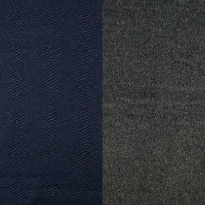 Tissu "tricot hirsute au dos Tissu coupé Environ 160 cm de largeur x 100 cm Marine C-9544-A »