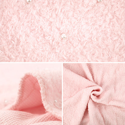 Stoff „FlauschigPerlenboa Stoffstück Ca. 65 cm x 100 cm Rosa HS2304-1"