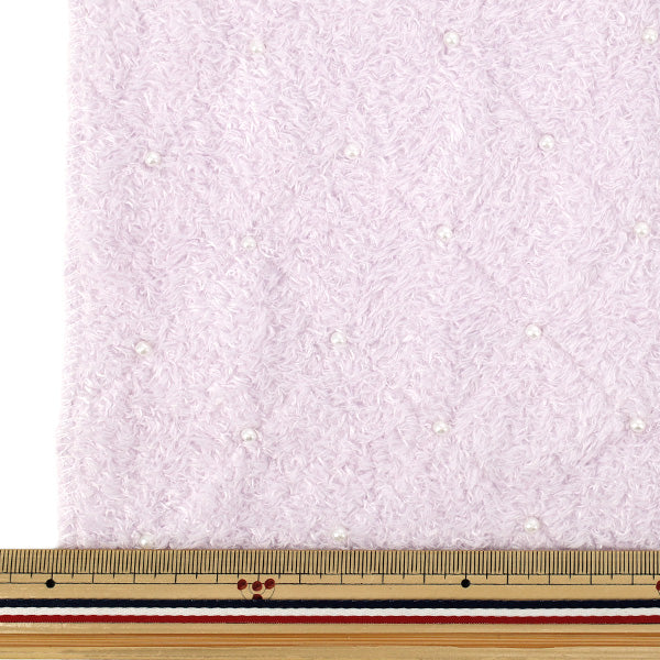 Stoff „FlauschigPerlenboa Stoffstück Ca. 65 cm x 100 cm Lila HS2304-1"