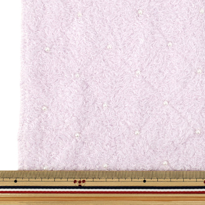 Stoff „FlauschigPerlenboa Stoffstück Ca. 65 cm x 100 cm Lila HS2304-1"