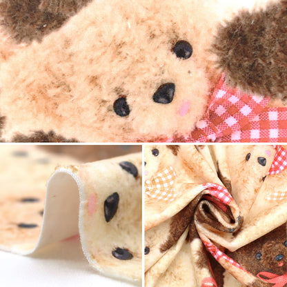 [来自数量5] 织物 “古典现代Bo Aprint Bear检查丝带 米色CMOF-76-BE" KIYOHARA