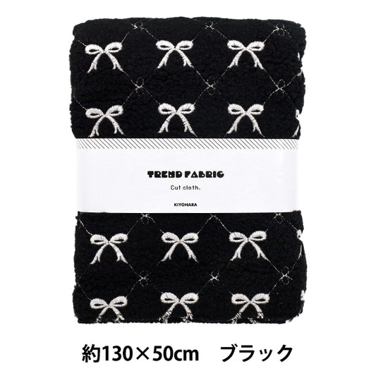 Tela "Boa esponjosa de tejido tendenciaCintabordado cortada Tela Aprox. 130×50cm Negro TF-99C-BK” KIYOHARA