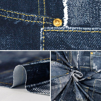 [Quantity from 5] Fabric "Knit print denim pattern MLT001K"