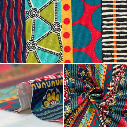 [Quantité à partir de 5] Tissu `` Tricot imprimé africain patchworkPatron MLT011F"