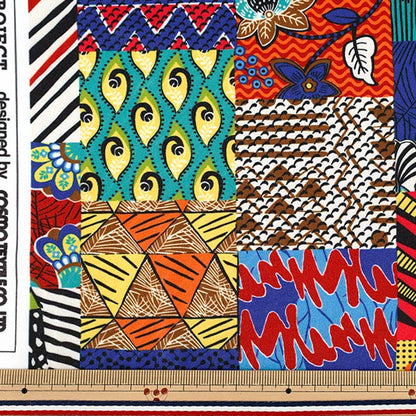 [Quantité à partir de 5] Tissu "Maille imprimé motif rayé africain MLT001G"