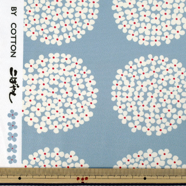 【数量5から】 生地 『ポリエステルスムースニット あじさい ミスティグレー KDP139-A』 COTTON KOBAYASHI コットンこばやし 小林繊維