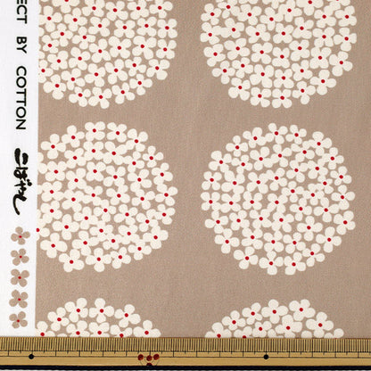 【数量5から】 生地 『ポリエステルスムースニット あじさい モカ KDP139-B』 COTTON KOBAYASHI コットンこばやし 小林繊維