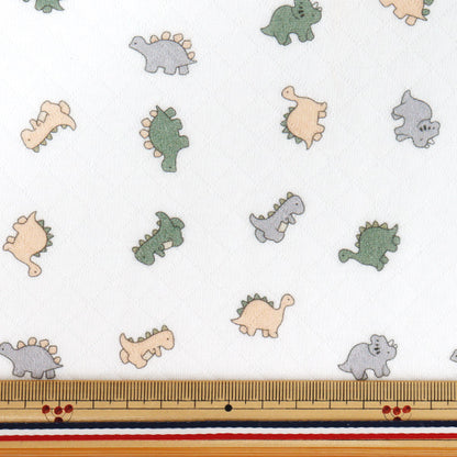 [Quantity from 5] Fabric "Baby knit quilt dinosaur 1650-7”