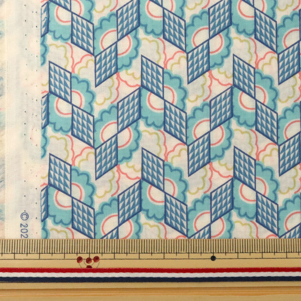 [From quantity 5] Fabric "Liberty Liberty Print Tana lawn Refraction Blue] Liberty Japan