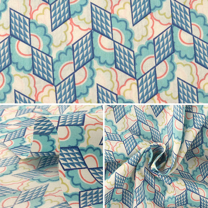[From quantity 5] Fabric "Liberty Liberty Print Tana lawn Refraction Blue] Liberty Japan