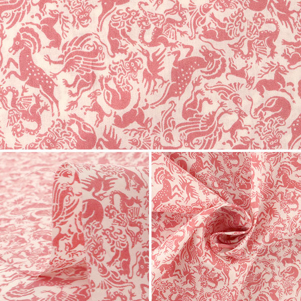 [From quantity 5] Fabric "Liberty Liberty Print Tana lawn Missical Quest Red] Liberty Japan