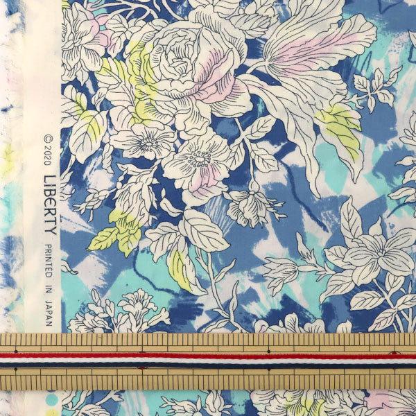 [Dalla quantità 5] Tessuto "Liberty Liberty Print tana de pelouse Dreamcape blu chiaro] Liberty Japan