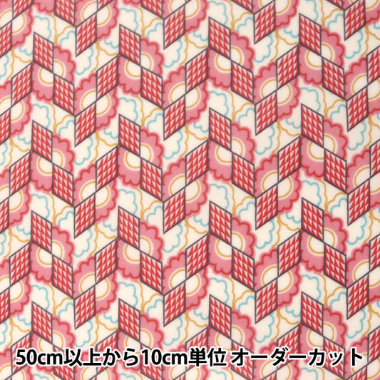 [来自数量5] 织物 "Liberty Liberty印刷层压折射红色] Liberty Japan